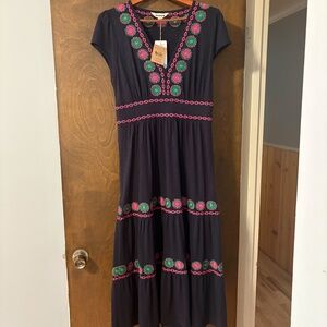 Boden Eloise Embroidered Midi Dress